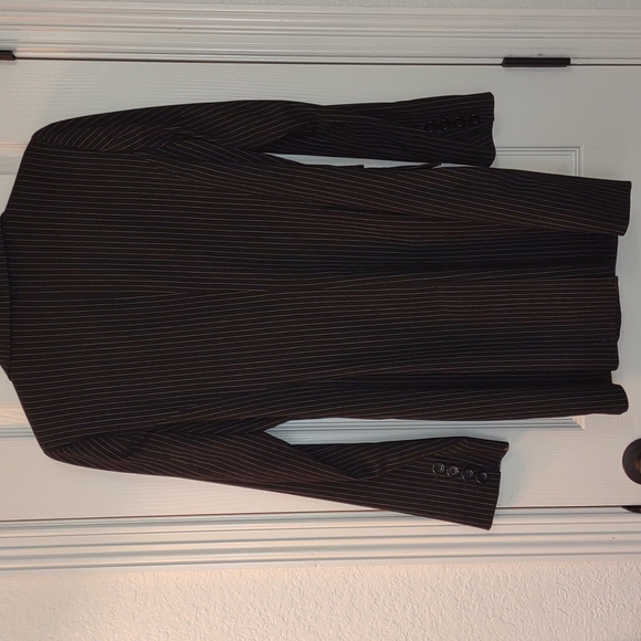 Hennes Collection long black blazer/jacket with white stripes size EU 36/ US 6! - Picture 5 of 6